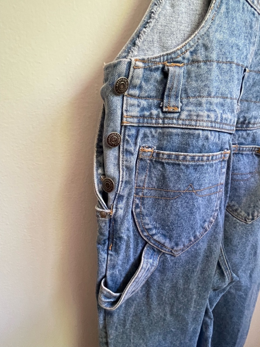 Classic Light Wash Denim Overalls - Picture 4 of 9